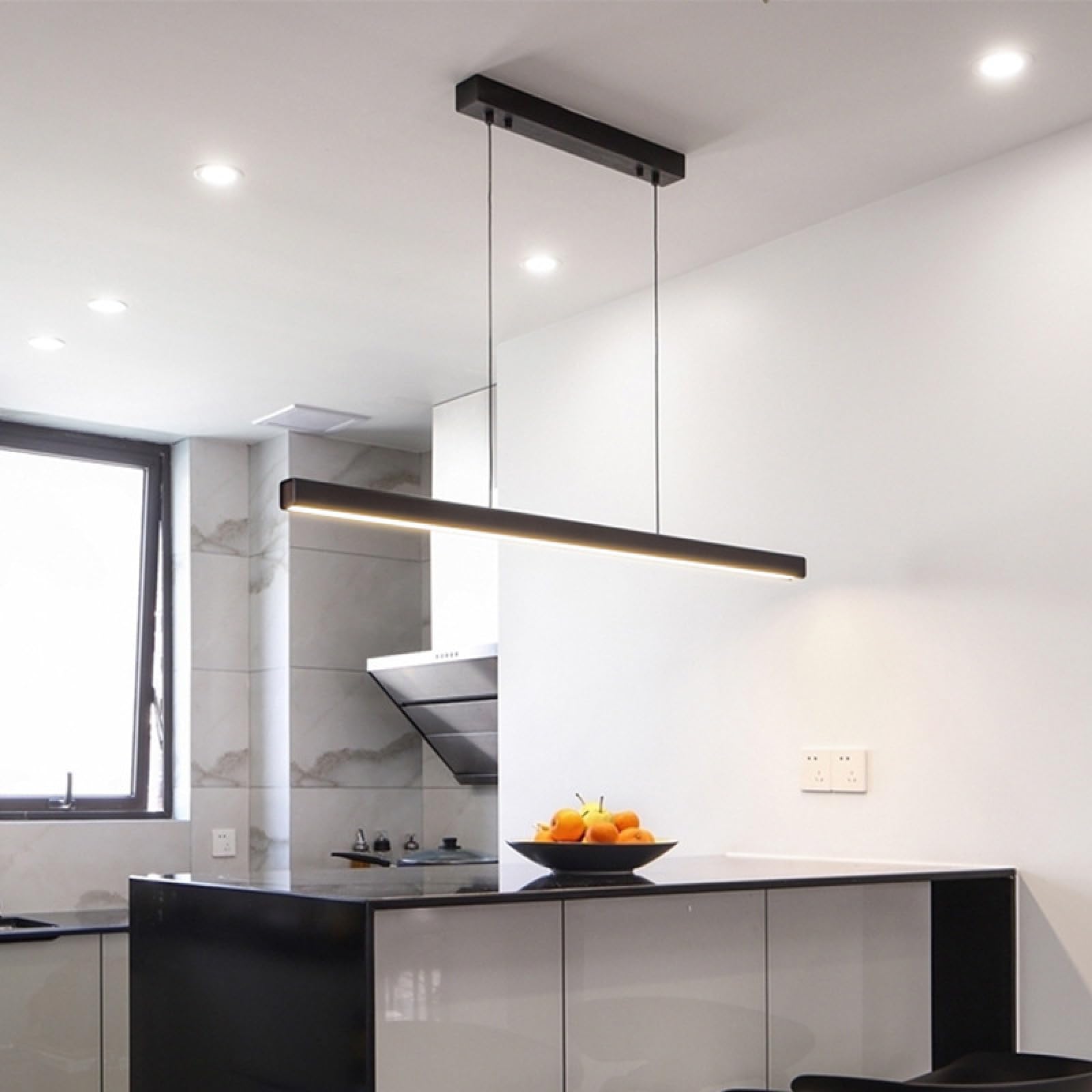 Lámpara colgante lineal LED, lámpara colgante para Mesa de billar, lámpara de techo para Isla de cocina, iluminación colgante regulable para comedor, oficina, Luz tricromática, Il