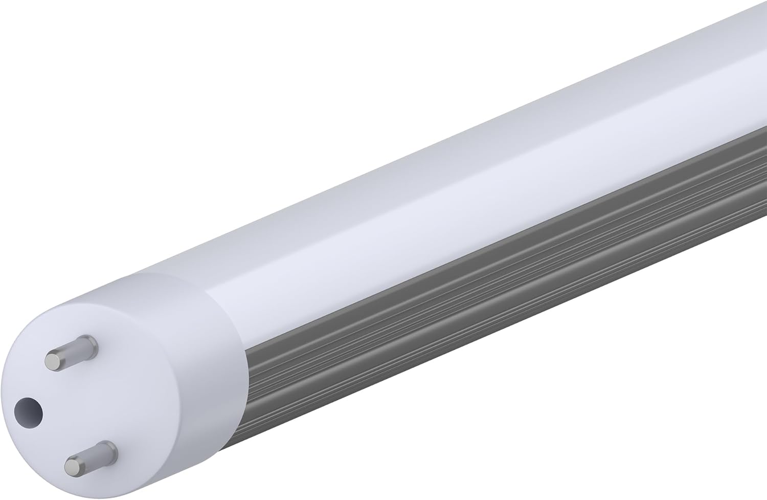 NYLL (2 Pack 5 ft T8 G13 Type A Plug & Play LED Tube, Aluminum, Soft White (3000K) Direct Replacement for 40W F40T8, FO40/730, FO40/830 (Without Rewiring or Modification) Ballast Required!