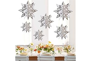 Exquisite Winter Wonderland Snowflakes - Captivating 3D Card Paper Decorations for Festivities