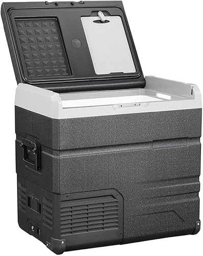 Miniatura 5 de VzTrip - Refrigerador portátil de 63 cuartos de galón, refrigerador de automóvil de enfriamiento rápido de 12/24 V, refrigerador de campamento,