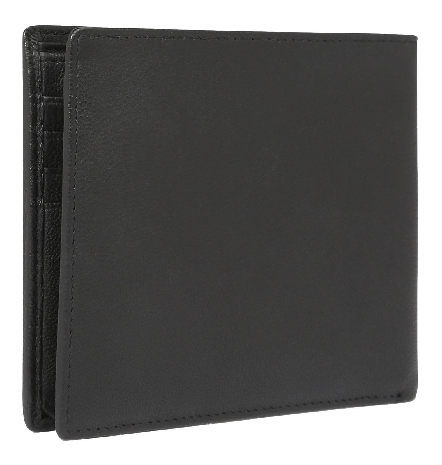L.Credi Cuero Monedero George Wallet Black Negro