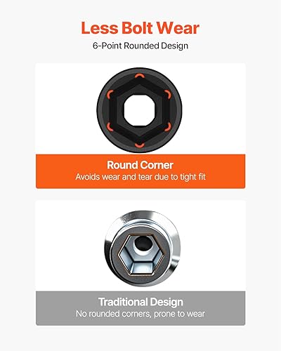 Miniatura 5 de VEVOR Juego de enchufes de impacto, surtido de enchufes de 34 pulgadas, juego de enchufes de accionamiento estándar de impacto SAE (78 pulgadas a 2