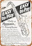 FQDIQI 12' x 8' Metal Sign - 1928 Buescher Saxophones - Vintage Look