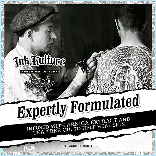 Ink Kulture - Premium Tattoo Numbing Cream - 4% Lidocaine Cream For Tattoo, Waxing, Microneedling - Topical Anesthetic Skin Numbing Cream- Fast-Acting, Extra-Strength - 1 Oz #TOP3