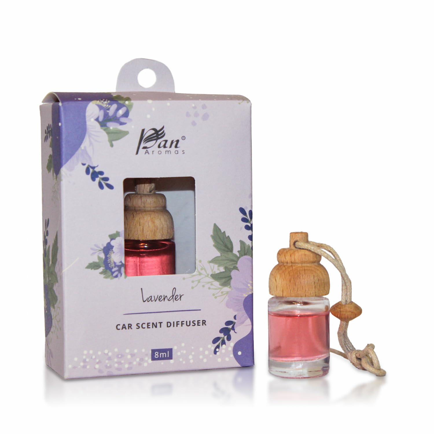 Pan Aromas 8ml Car Scent Reed Diffuser - Lavender