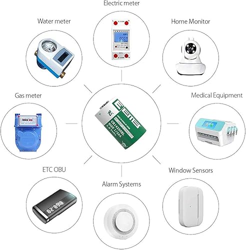Miniatura 5 de EEMB 3V 12 AA Baterías de litio CR14250BL 900mAh Litio-Mno2 Cilíndrico Cell Battery 14250 No Recargable 4