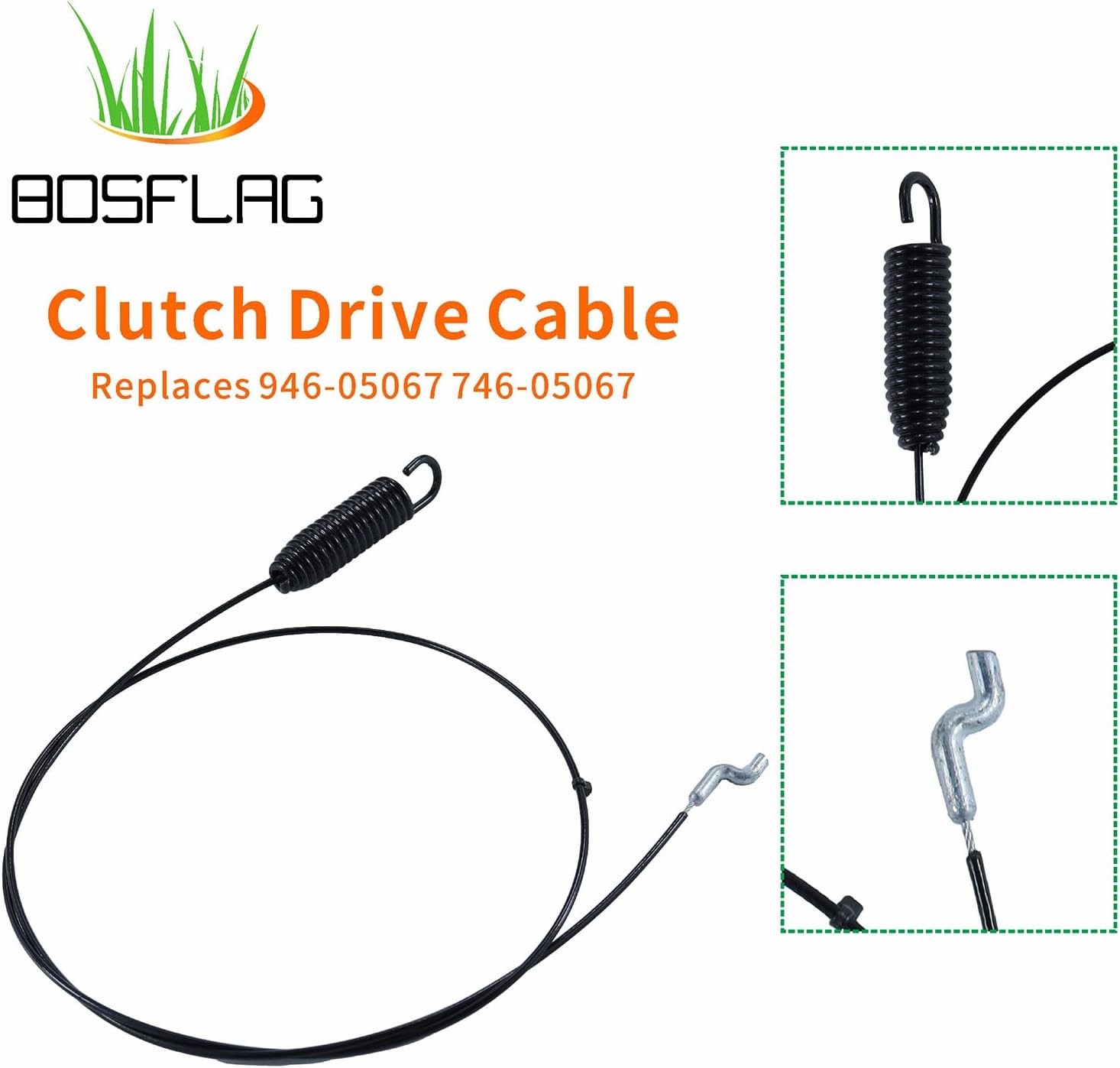 review BOSFLAG 2 Pack 946-05067 Auger Drive Cable Replaces Compatible with MTD 946-05067 Cable, 946 05067 Craftsman Snow, 94605067 Drive Cable Troy Bilt, MTD 746-05067 Cable for MTD Craftsman Snow Blower