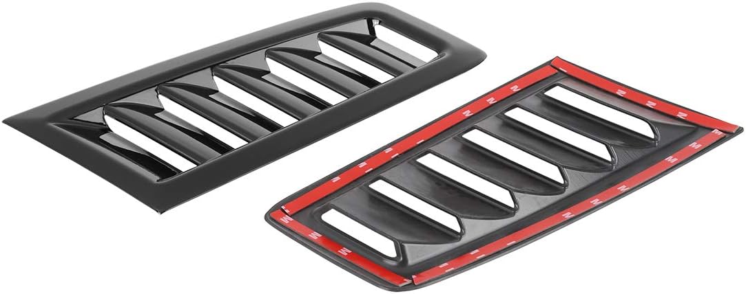 X AUTOHAUX Pair Vent Scoop Decorative Hood Bonnet Vent for Ford Focus - Gloss Black Style