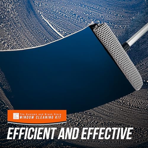 2 in 1 Telescopic Window Squeegee with Durable Squeegee Blade and Sponge Attachment - Window Cleaning Kit Perfect to Use as Shower Cleaner Squeegee, Window Cleaner & Car Window Squeegee - Image 2