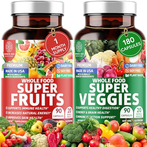 N1N Premium Super Fruits & Veggies Supplement, 180 Caps, Whole