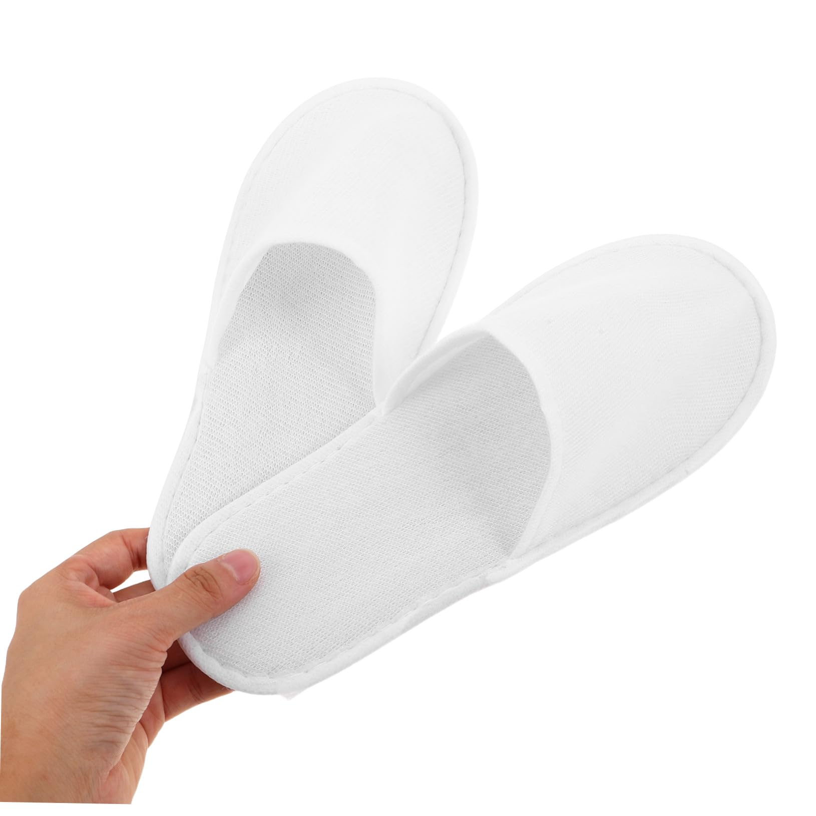PRETYZOOM 28 Paare Einweg Spa Slipper mit Dicker Eva-sohle Rutschfest Weiß Geschlossene Zehen Unisex Gästeschuhe für Hotel Salon Reise Hochzeit Bad und Gastgewerbe