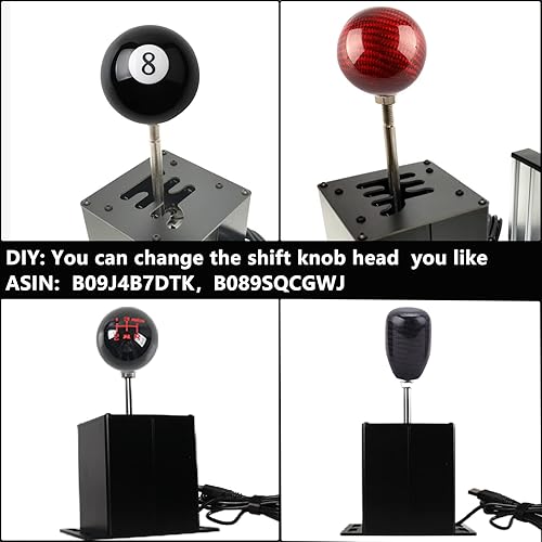 Miniatura 6 de GSTP PC USB Simulator Shifter Compatible with G29 G27 G25 G920 T300RSGT Steering Wheel Sequential H Gear Shifter Compatible with ATS ETS Dust WRC