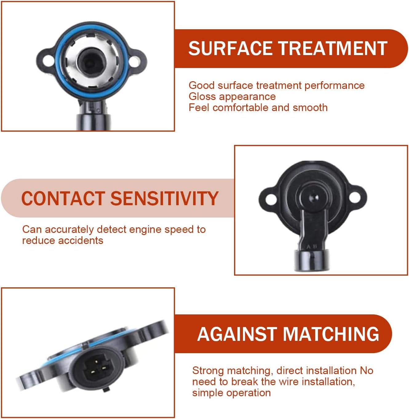 Idle Air Control Valve, Throttle Position Sensor Replacement 17113625 17113598, High Temperature Resistant Quick Response Modification Parts, Compatible with Buick Chevrolet (Silver & Black)