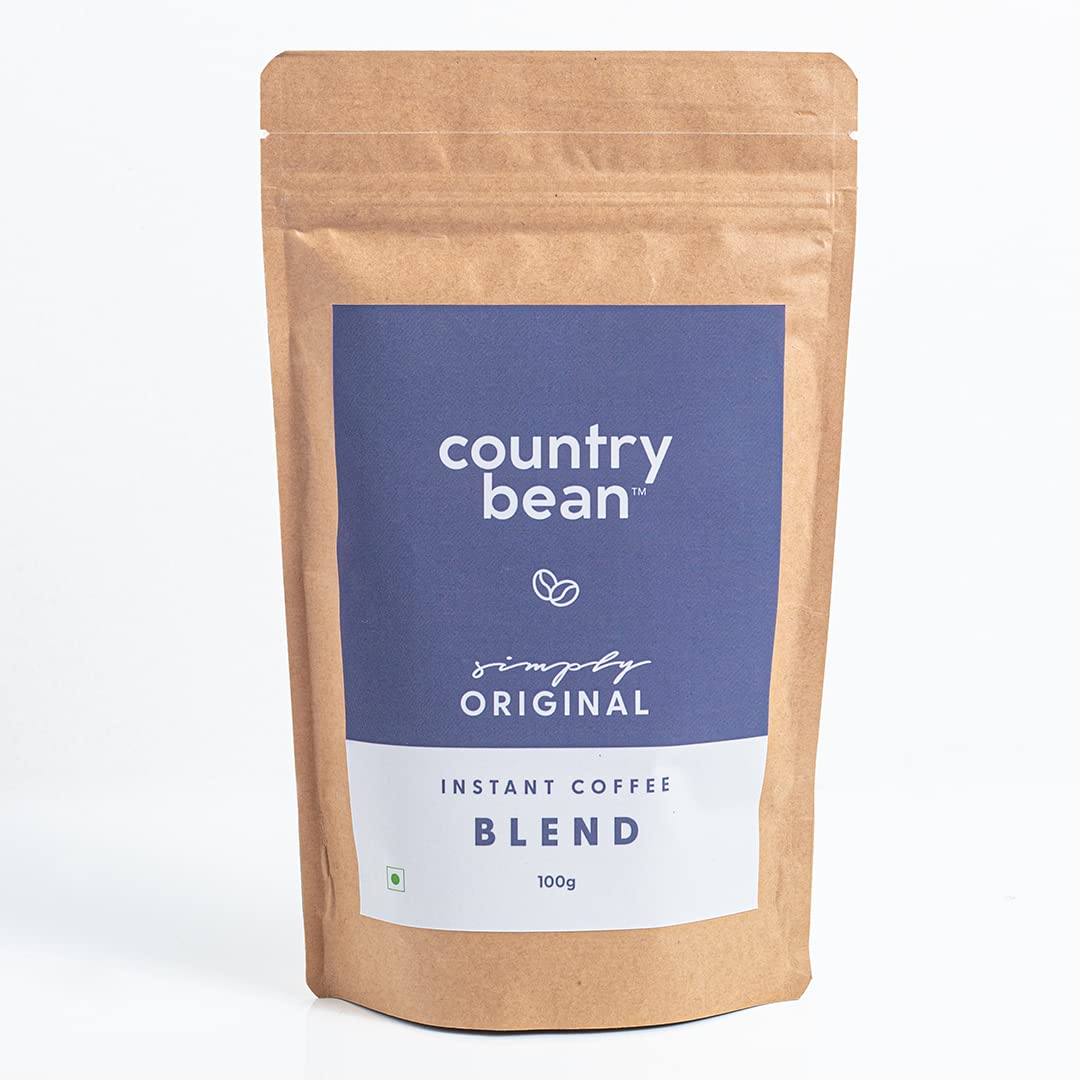 Country Bean Original Instant Coffee Pouch I Blend I 100G - Makes 65 Cups I No Added Sugar I 100% Strong Coffee Powder