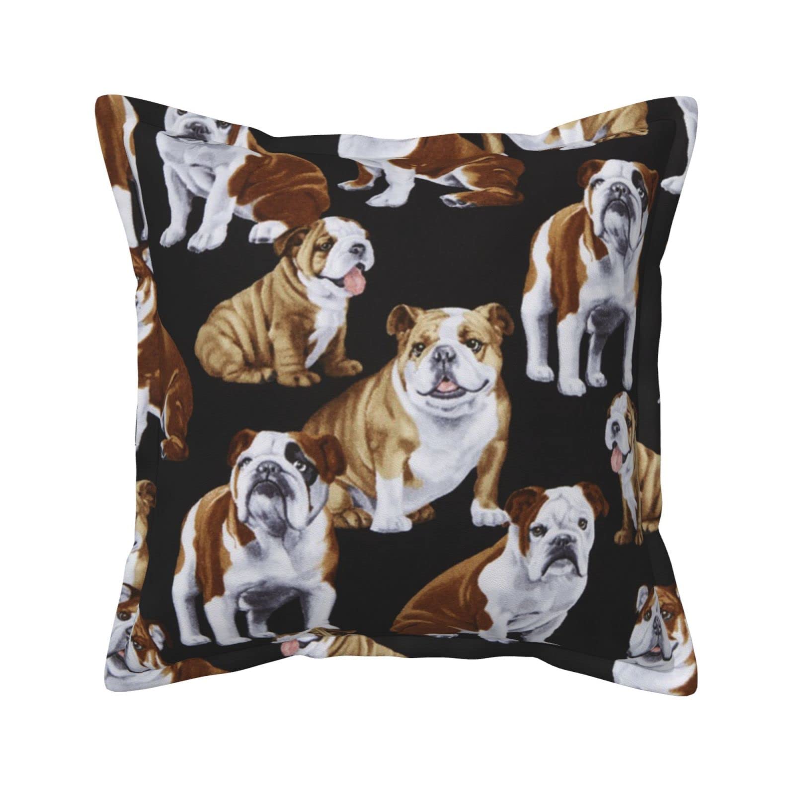 Housse de coussin bouledogues anglais pour décorer votre canapé-lit