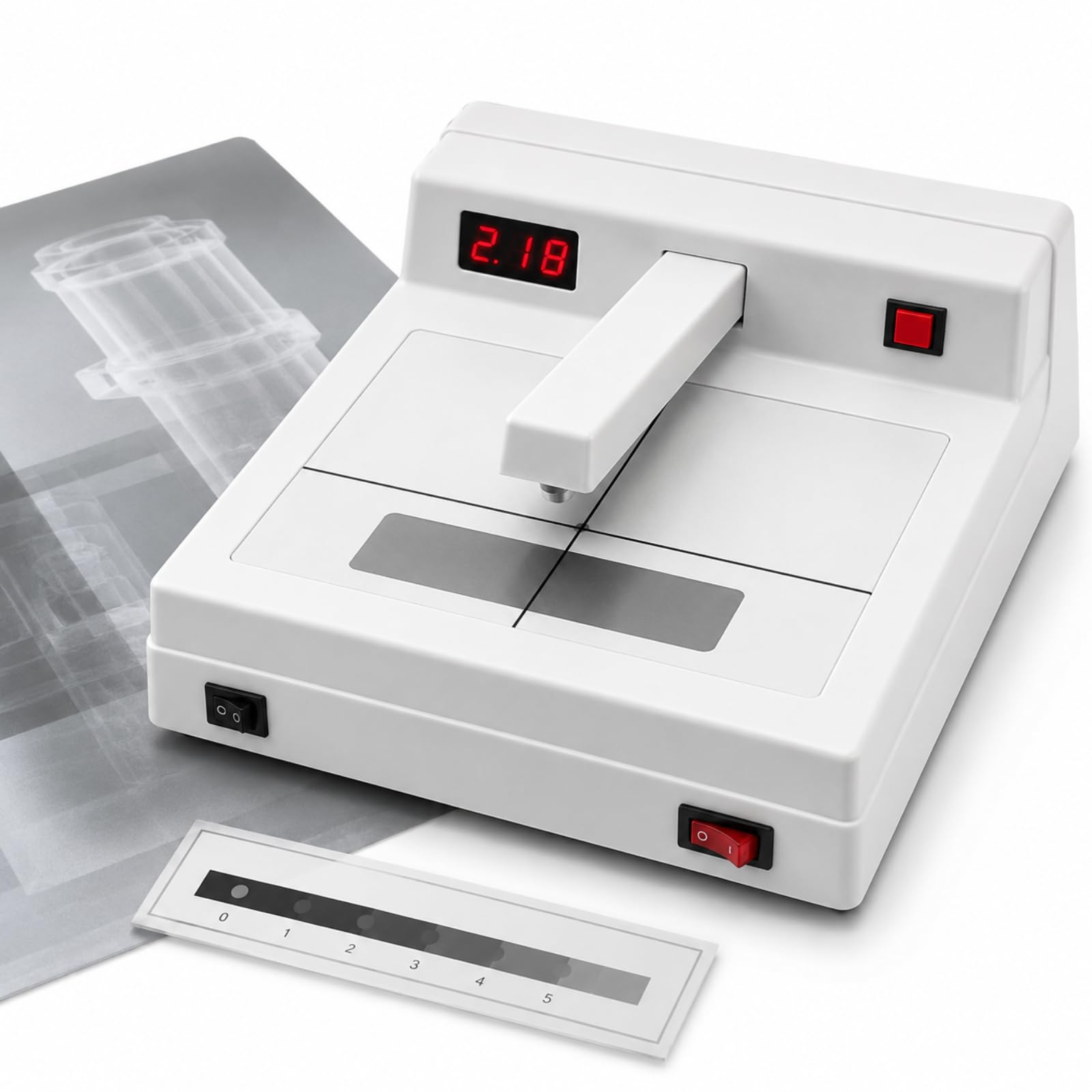 Densitómetro Digital De Transmisión, Densitómetro En Blanco Y Negro con Rango De 0 A 5,0 D, Apertura De 2 Mm, Pantalla LCD Y Software De Calibración para Ensayos No Destructivos (End), Impresión