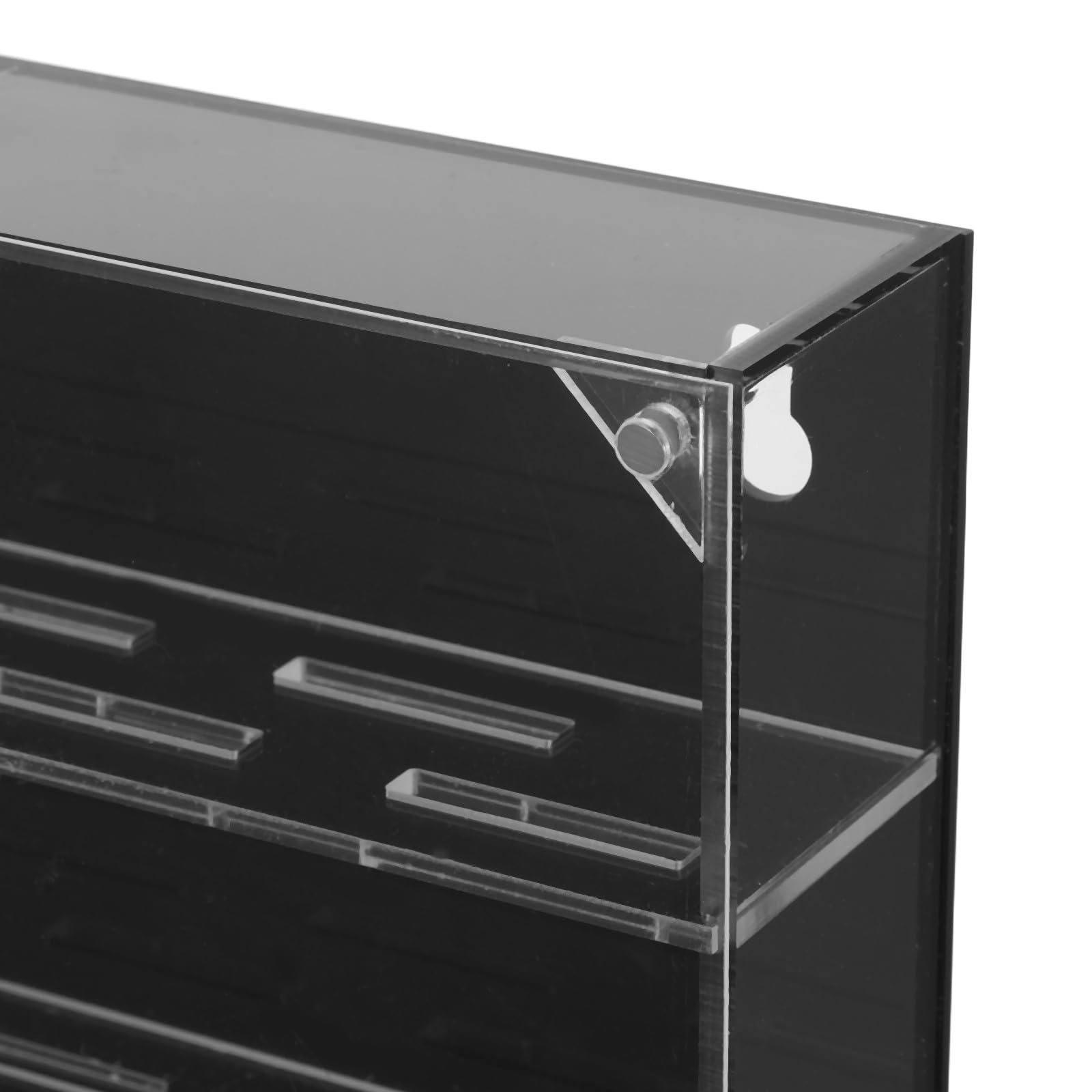 Vitrina para Monedas de desafío: Soporte acrílico para Monedas, medallas, fichas de póker, Pines, Insignias y coleccionables. Caja de Almacenamiento Transparente con 45 Ranuras para el