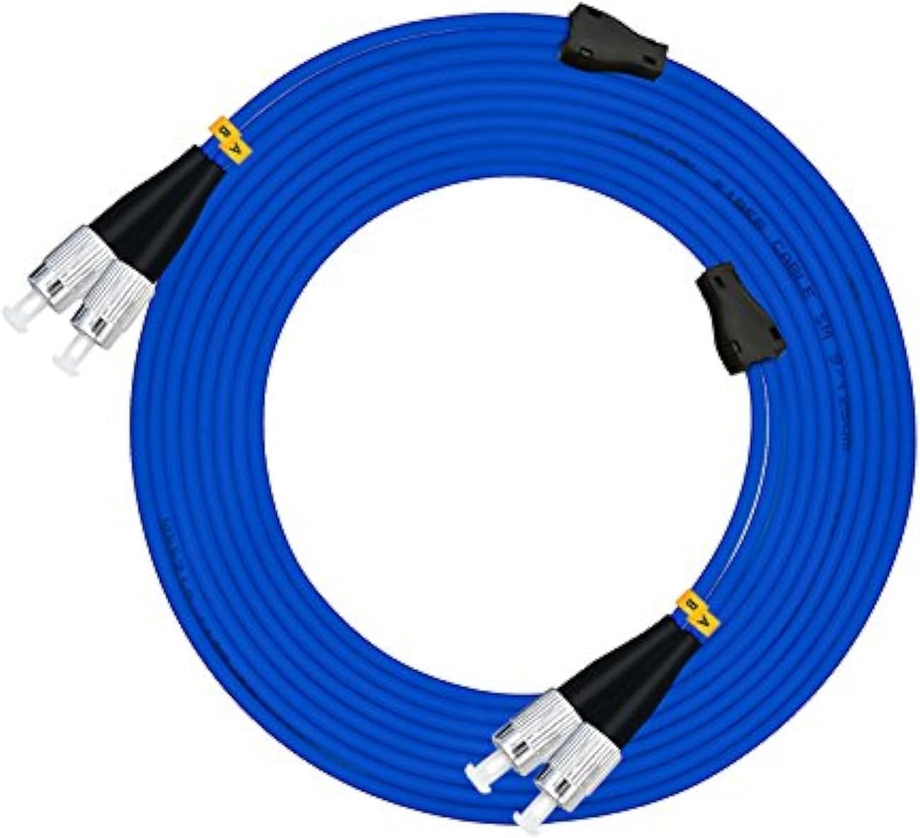 100ft 100feet 30m LC to SC Indoor Armored Duplex 9/125 SM Fiber Optic Cable Jumper Optical Patch Cord Singlemode 30Meters 100ft LC-SC