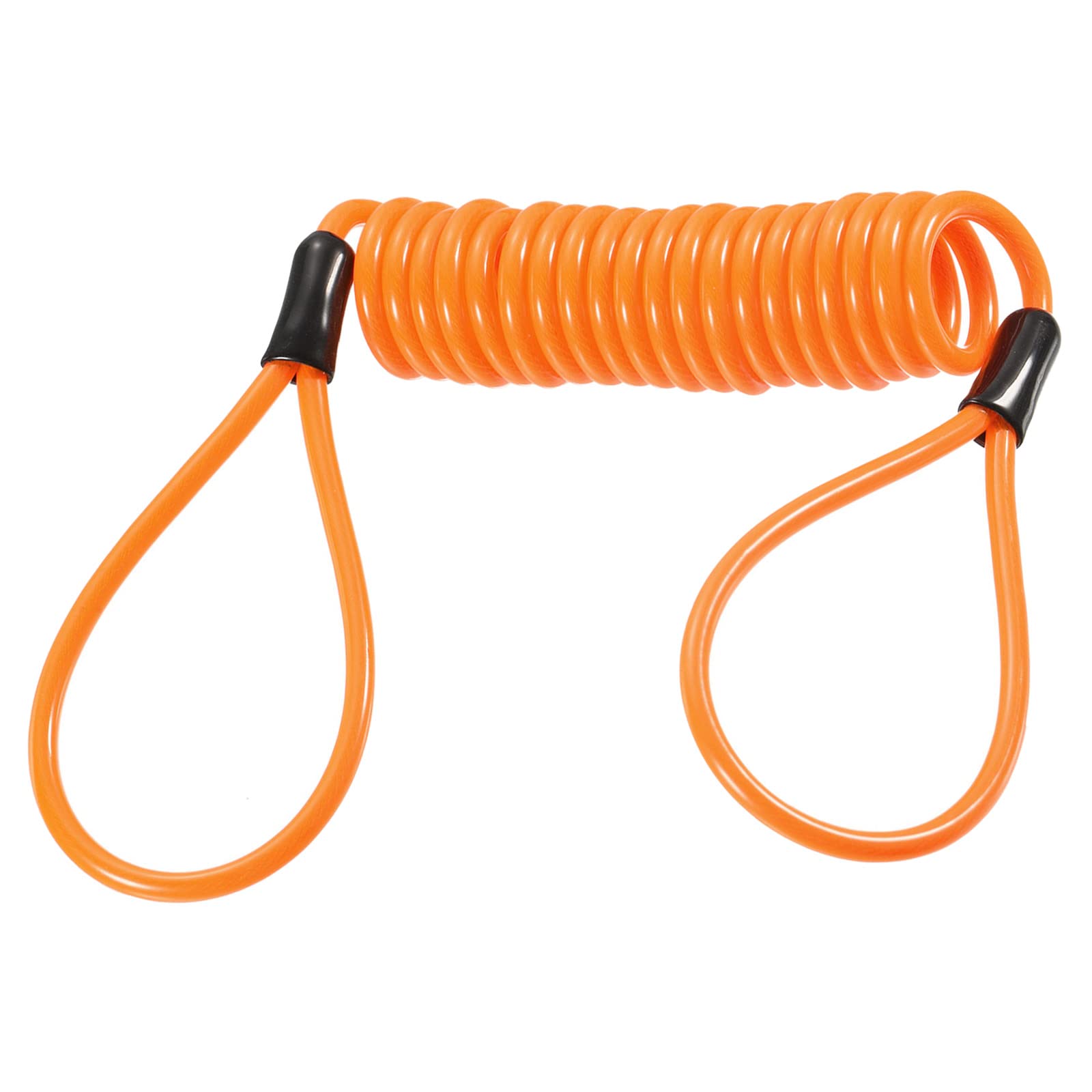Cable de acero de seguridad 3.5mm x 1.5m naranja con lazo para bloqueo de disco
