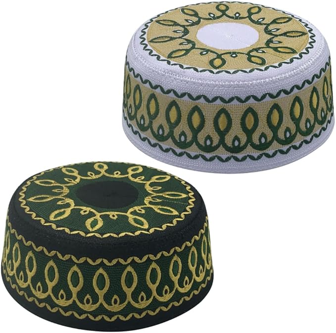 CAPPELLO PREGHIERA TOPI Musulmano Teschio Islamico Cappellino Kufi - Foto 12
