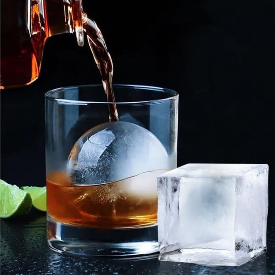 Sprqcart Large Ice Cube Tray Silicone Ice Cube Trays with Lid for Freezer Stackable Ice Cube Mould for Making Large Square Ice Cubes - Black (Pack of 2) — Amazon image 7