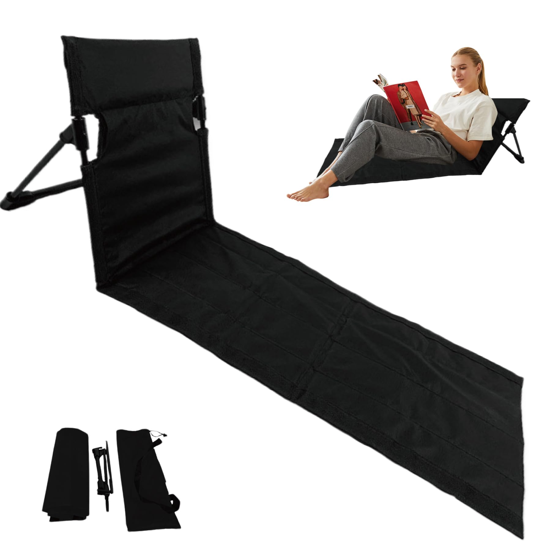 Chaise longue de plage pliante avec tapis imperméable pour vos après-midis bronzage à la piscine