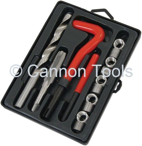 Neilsen CT2742 Thread Repair Kit M8 x 1.25 x 10.8mm 25pc for Restoring Damaged Threads, Red, 1 Pack/S