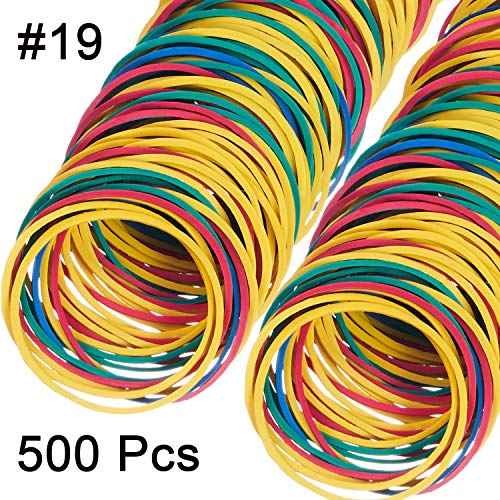 Amuu Rubber Bands 500Pcs Size 19#19 Rubber Band Multicolor Small Rubber Bands For Office School Home Elastic Hair Band Colors 50Mm #TOP1