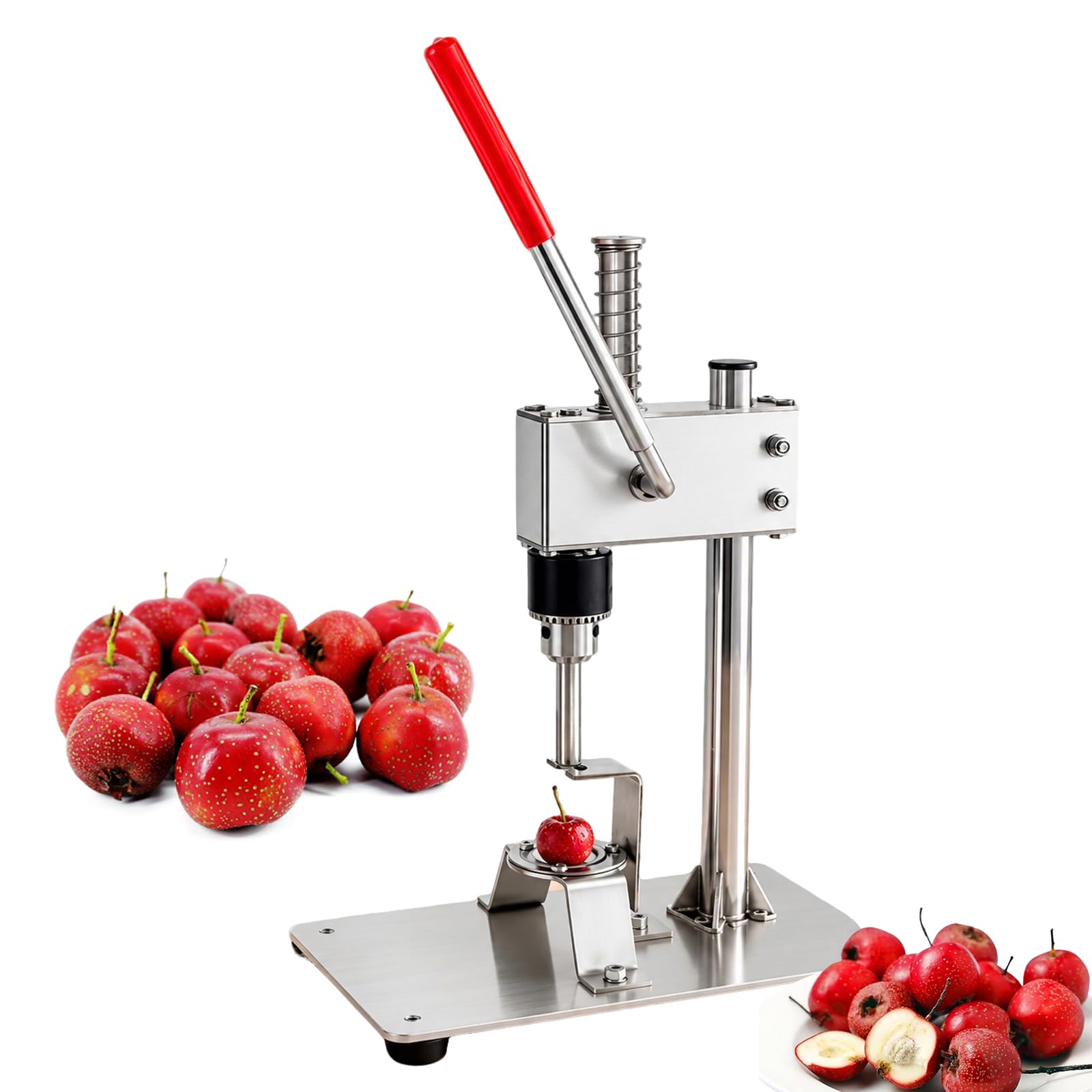 Obstentkerner, robuster Edelstahl-Weißdornentkerner mit 9 mm, 10 mm, 11 mm Klingen, manueller Kirschentkerner, Jujube-Samenentferner für Heimbäckerei