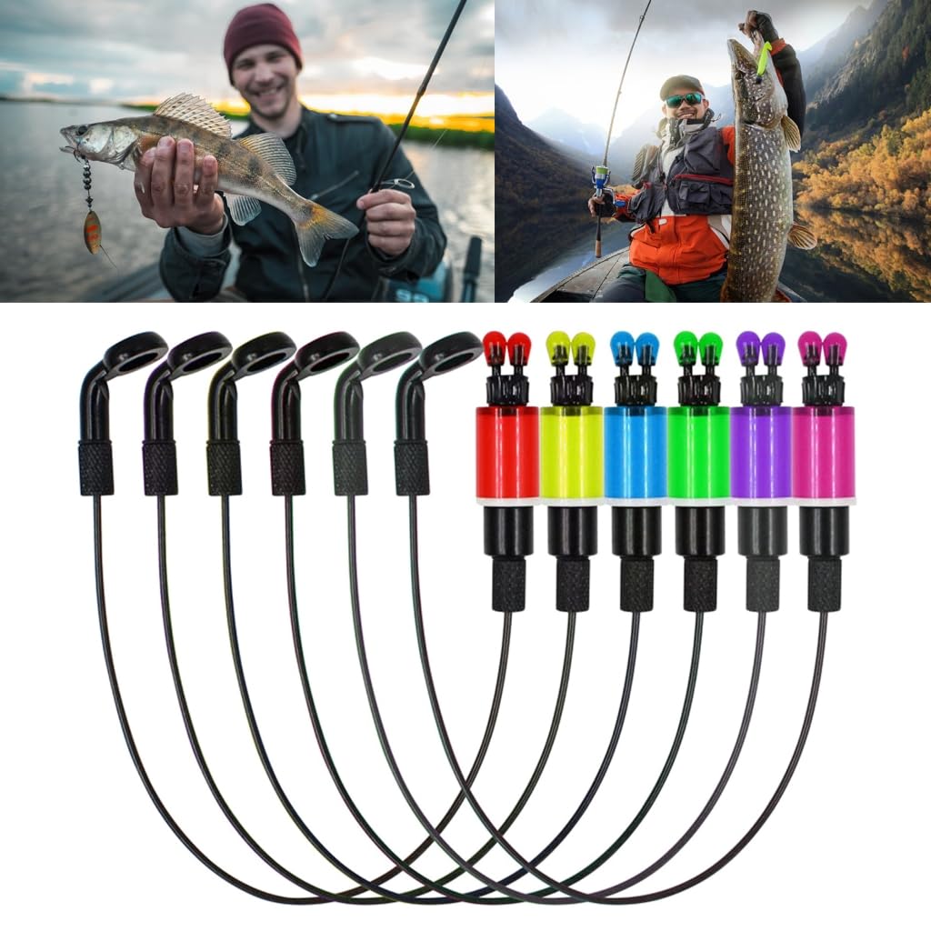 Cadena de alertas de pesca Swingers para alertar mordeduras de alarma, gancho de aparejos de pesca, gancho para caña de pescar