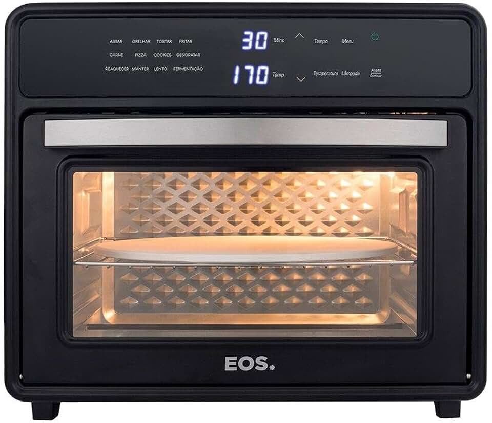 Forno Elétrico e Air Fryer Oven Pizza Eos 30 Litros Premium Digital All Black Efe30apd 220v