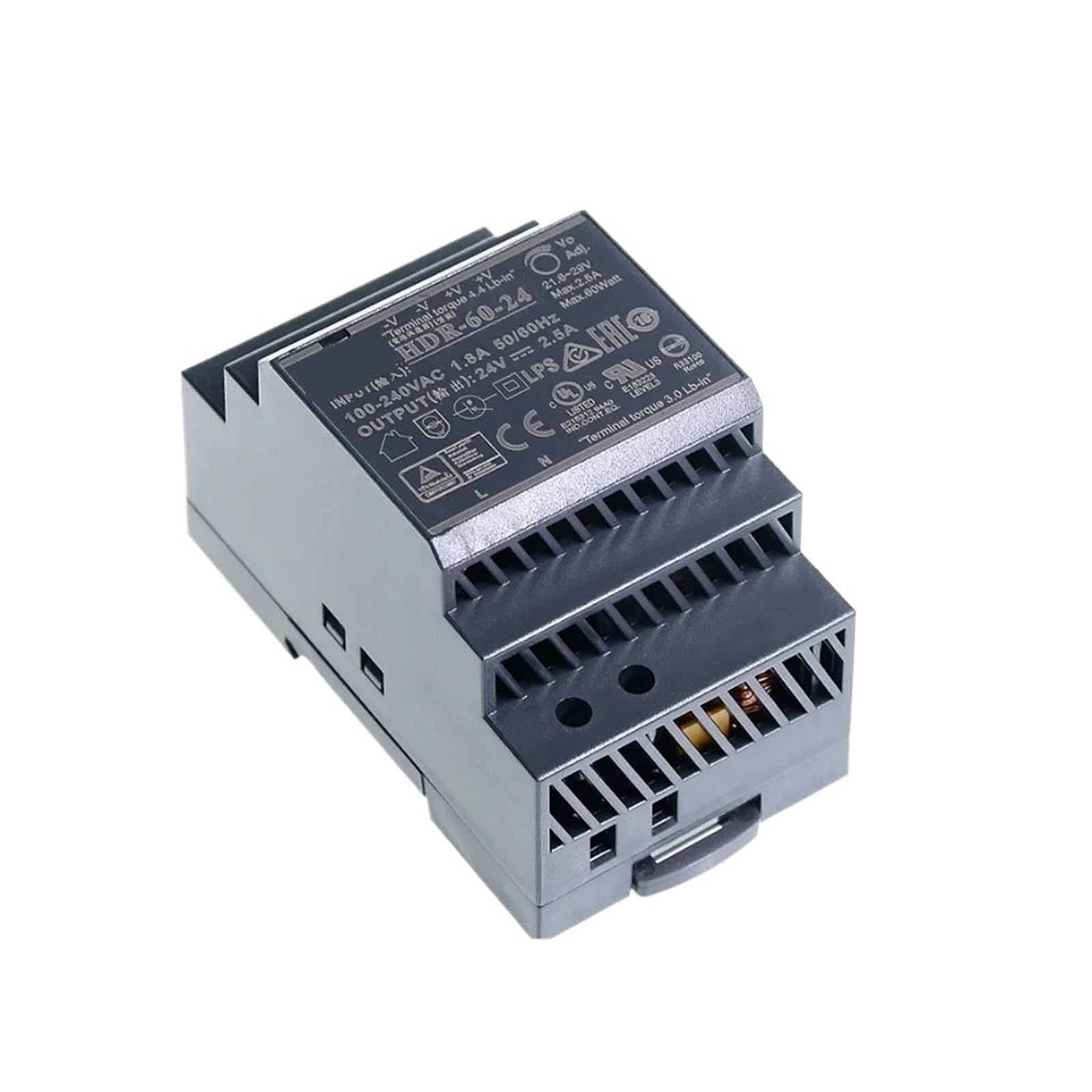 LEOTNNDQ HDR-60-24 DC 24V 2.5A 60W Power Supply