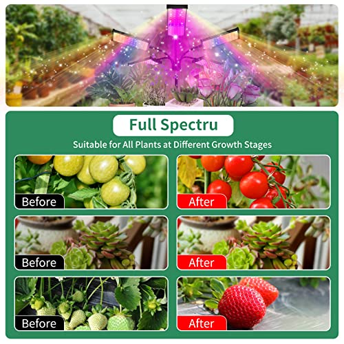Grow Lights For Indoor Plants,240 Led Full Spectrum Floor Plant Light,10 Dimmable Brightness Grow Light, 4/8/12H Timer With Remote Control, Adjustable Tripod Stand,Suitable For Various Plants Growth #TOP5