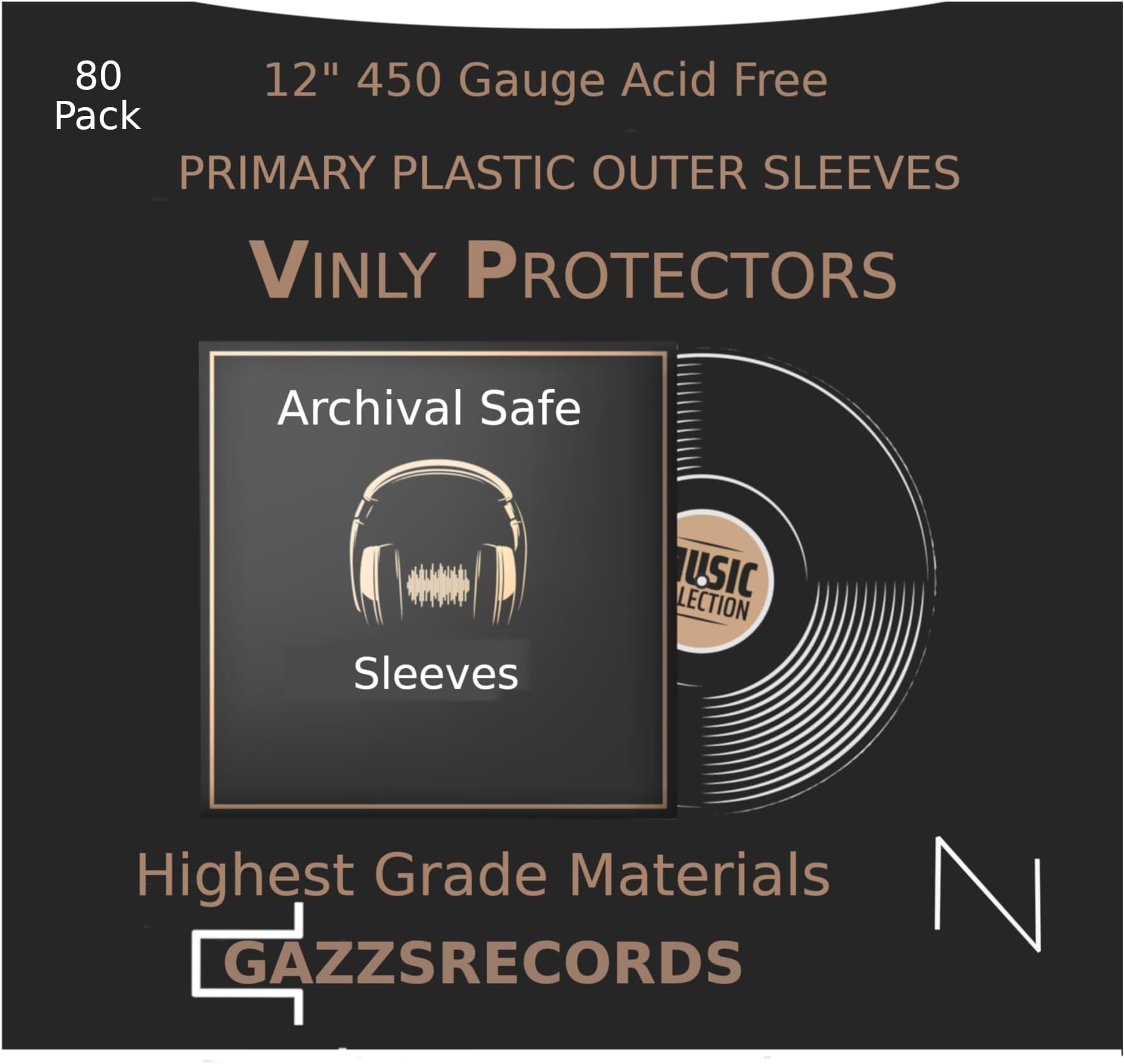 80x 12 Inch Outer Vinyl Record Sleeves Fits Double Triple Gatefold 450g Gauge Lp polythene Sleeves 12 inch Acid Free 12" inch Outer Vinyl Plastic Record Sleeves Polythene Record Sleeves 12 inch