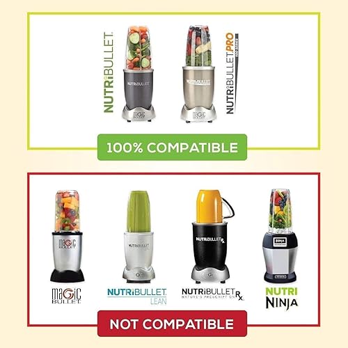 Miniatura 5 de Nutribullet - Batidora de 18 onzas con mango extraíble, compatible con piezas de repuesto de 18 onzas para licuadoras Nutribullet 600W 900W