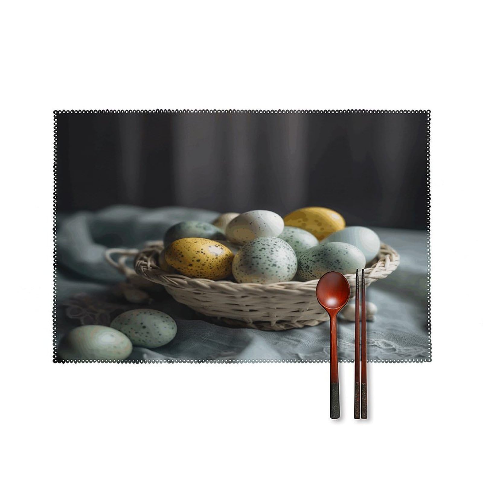 Fodpand Style Easter Egg Basket Placemats Set Of 4 Place Mats Table Mats