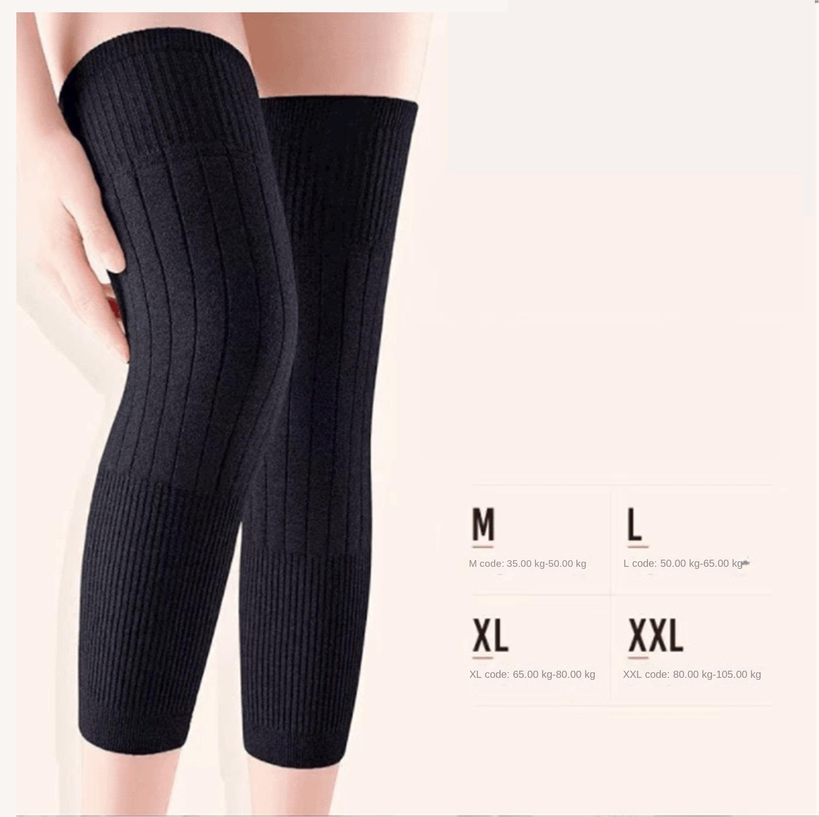 RUVOO Ginocchiere Palestra Ginocchiere Elasticizzate Calde E Traspiranti Unisex for La Protezione del Ginocchio dalla Stagione Fredda Ginocchiera Sportiva