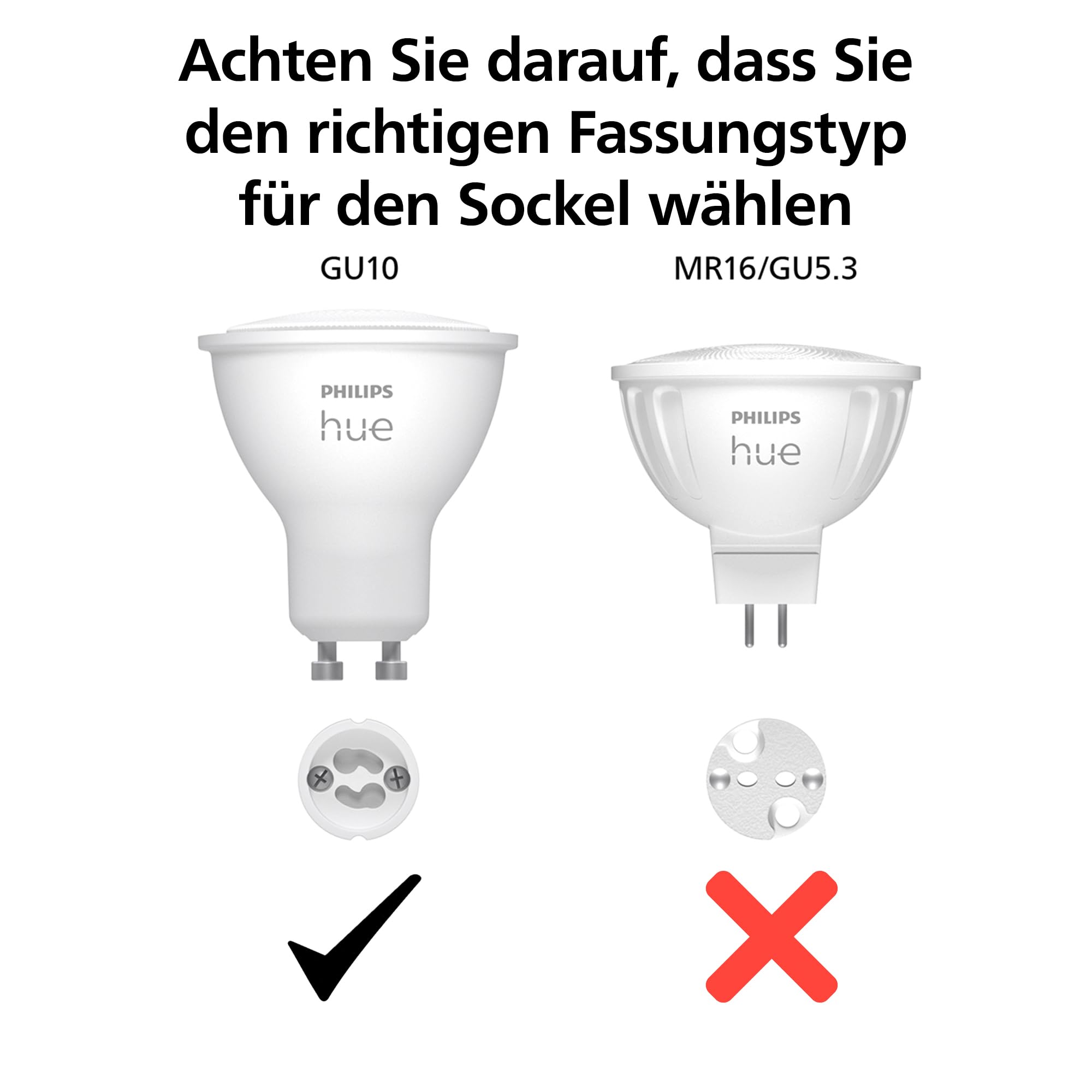 Philips Hue White & Color Ambiance GU10 LED Spot 3er Pack 400 lm dimmbare smarte Lichtsteuerung