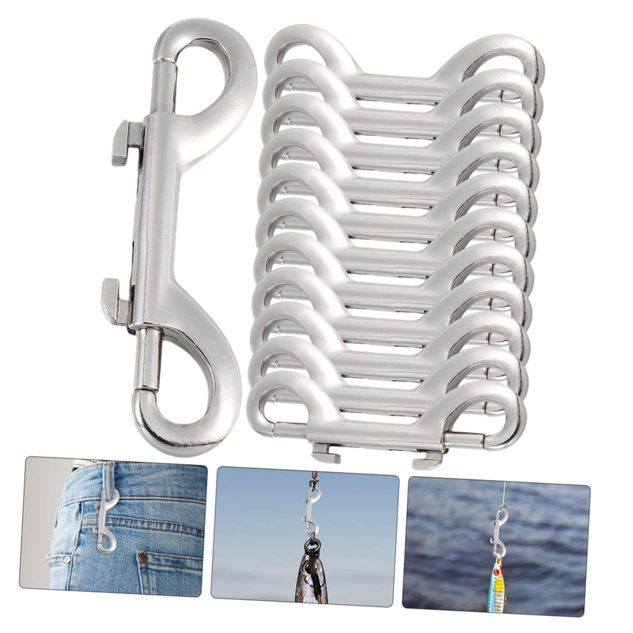 Sosoport 12pcs Heavy Duty Trigger Snaps for Dog Leash Pet Leash Snap Hooks for Lanyard