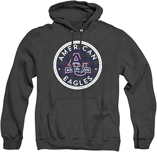 LOGOVISION American University Official Plaid Badge Unisex Adult Pull-Over Hoodie