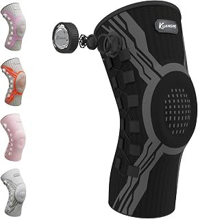 Kuangmi knee support with swivel knob for pain relief, joint support and sports,B-R-L