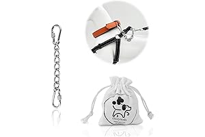 Safety Backup Clip for Dog Leash, 6 Inch Stainless Steel Chew Resistance