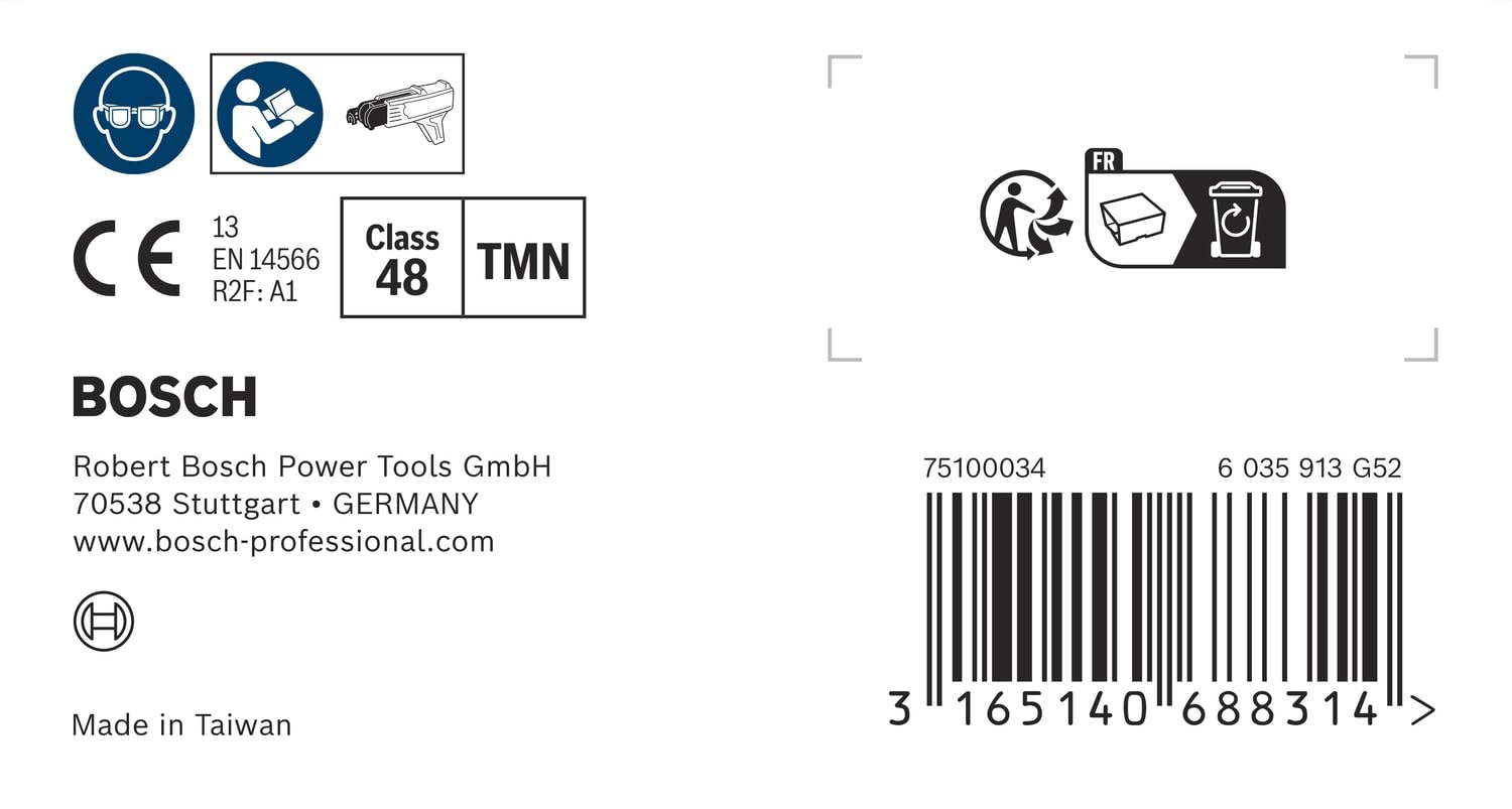 Bosch Professional 2608000551 Electric Tools Quick Fix Screw for Fine Thread, Blue, 3.9 x 30 mm