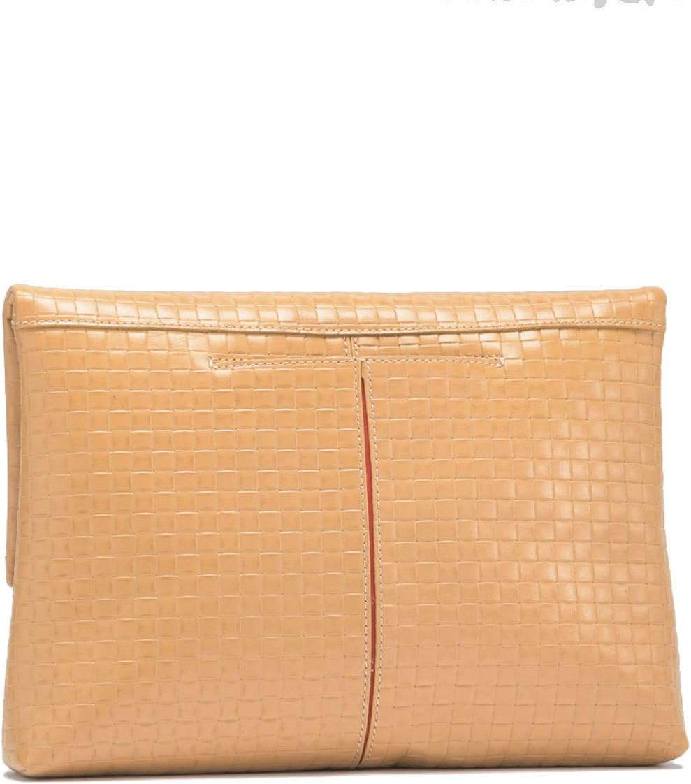Hammitt VIP MEDIUM Light Brown Leather Toast Tan Weave Woven Handbag Bag NEW