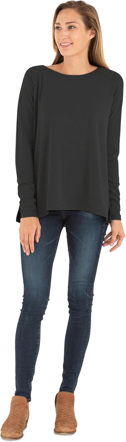 Free Fly Women's Everyday Flex Long Sleeve - UPF 50+ Sun Protection Premium Weight Bamboo Viscose Womens Shirt Raglan Sleeve - Image 4