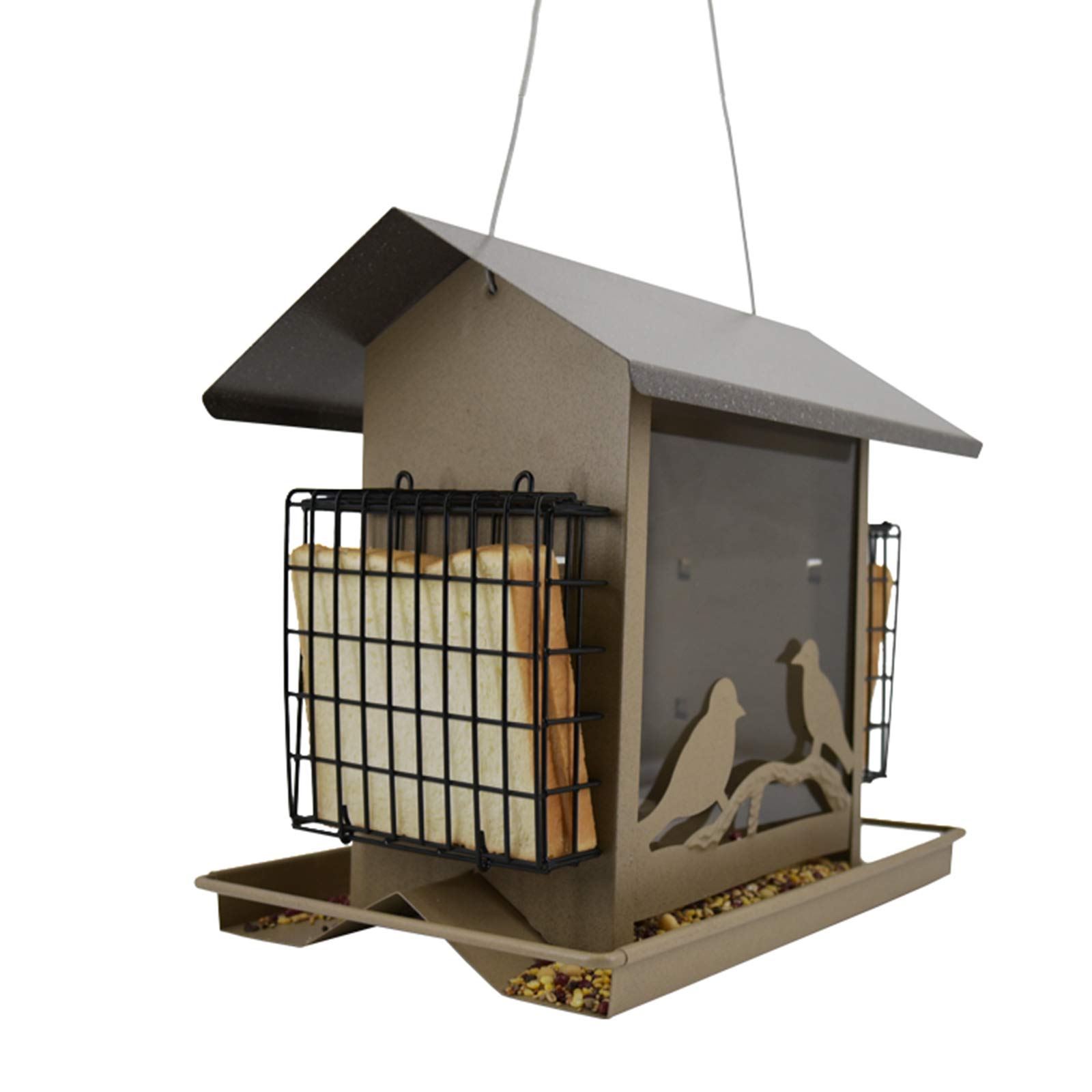 Vogelhaus-Vogelhäuser Vogelhäuschen aus Holz Vogelhausständer Nistkasten,Vogelfutterhaus groß aus Natur-Holz,Vogelhaus zum aufhängen wetterfest I Futterhaus für Vögel, Vogelhäuschen, Vogel Haus