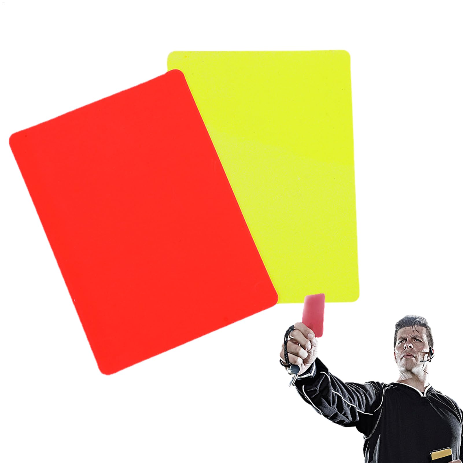 Fußball-Weckkarte, 2pcs leichte Schiedsrichter Penalty Cards Kit - Multifunktionales Sport Schiedsrichter Card Set Professional Fußball Disziplin in Sportveranstaltungen Schiedsrichter Supplies für