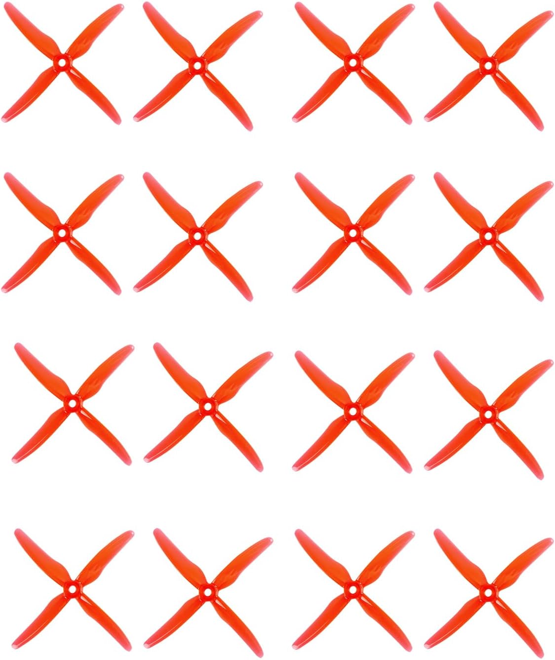 Gemfan 51455 Hurricane X Durable 4 Blade Props 5.1-inch Quad Blades Multirotors Props for FPV RC Quadcopter Drone 16pcs 8CW 8CCW