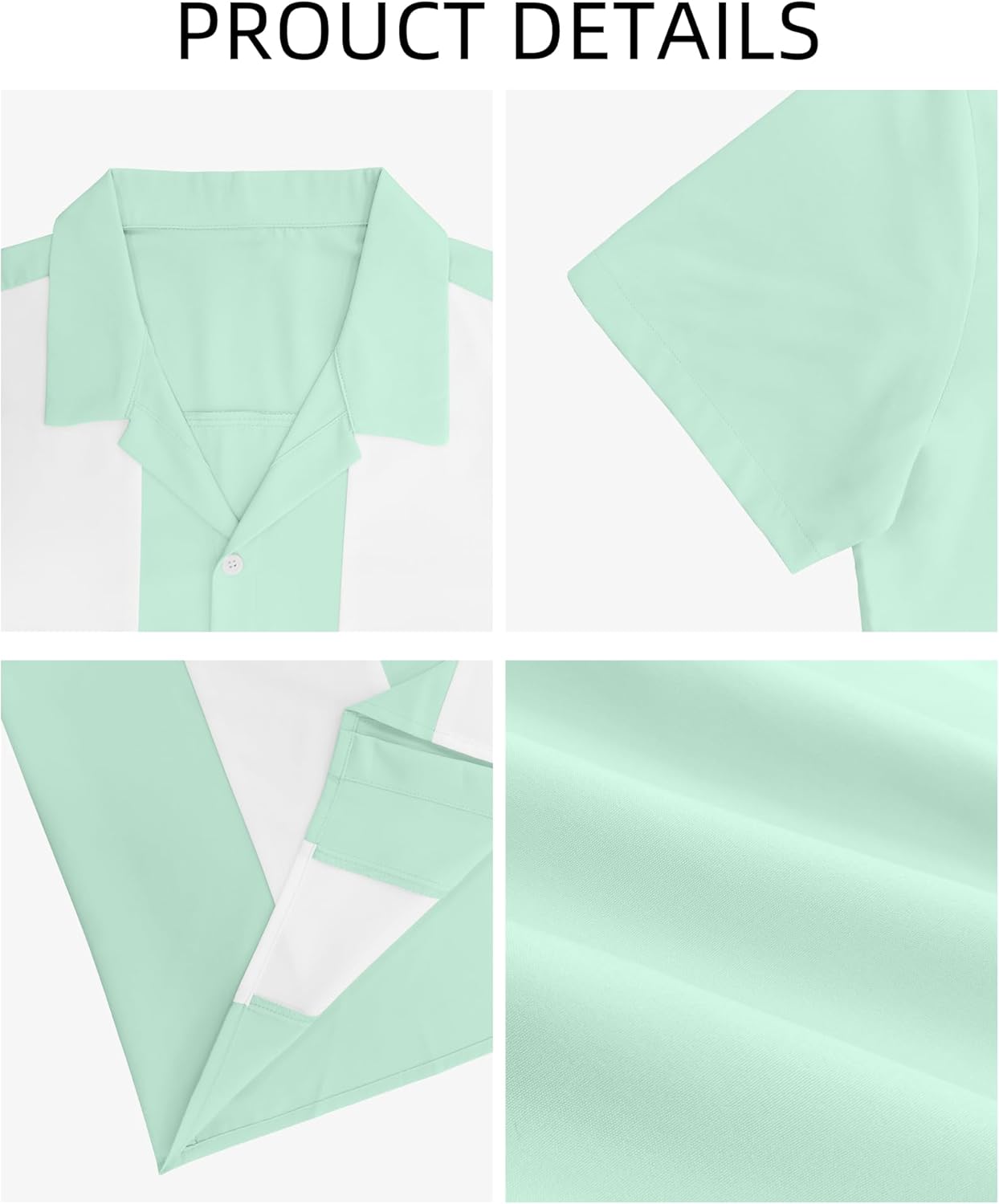 YTD Men's Vintage Bowling Shirt Short Sleeve Button Down Summer Cuba Beach Shirts - Image 5