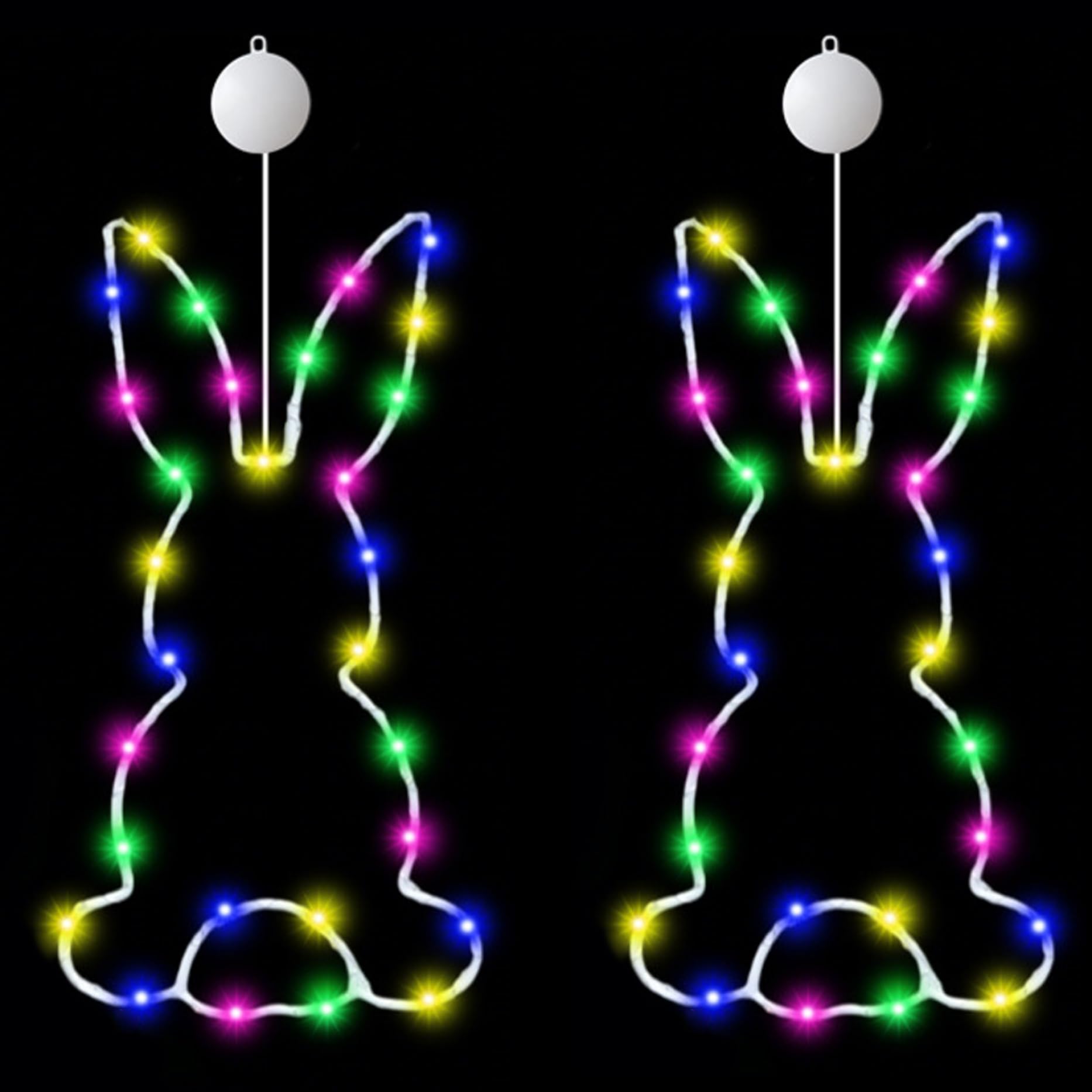 Lumière lapin Pâques LED pour illuminer vos fenêtres et créer une ambiance festive en famille